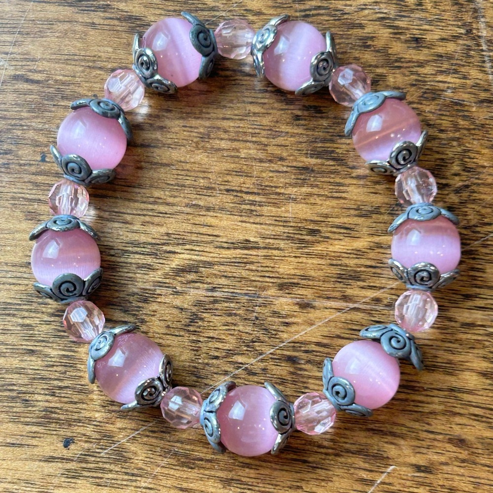 Pink and‎ Silver Bracelet